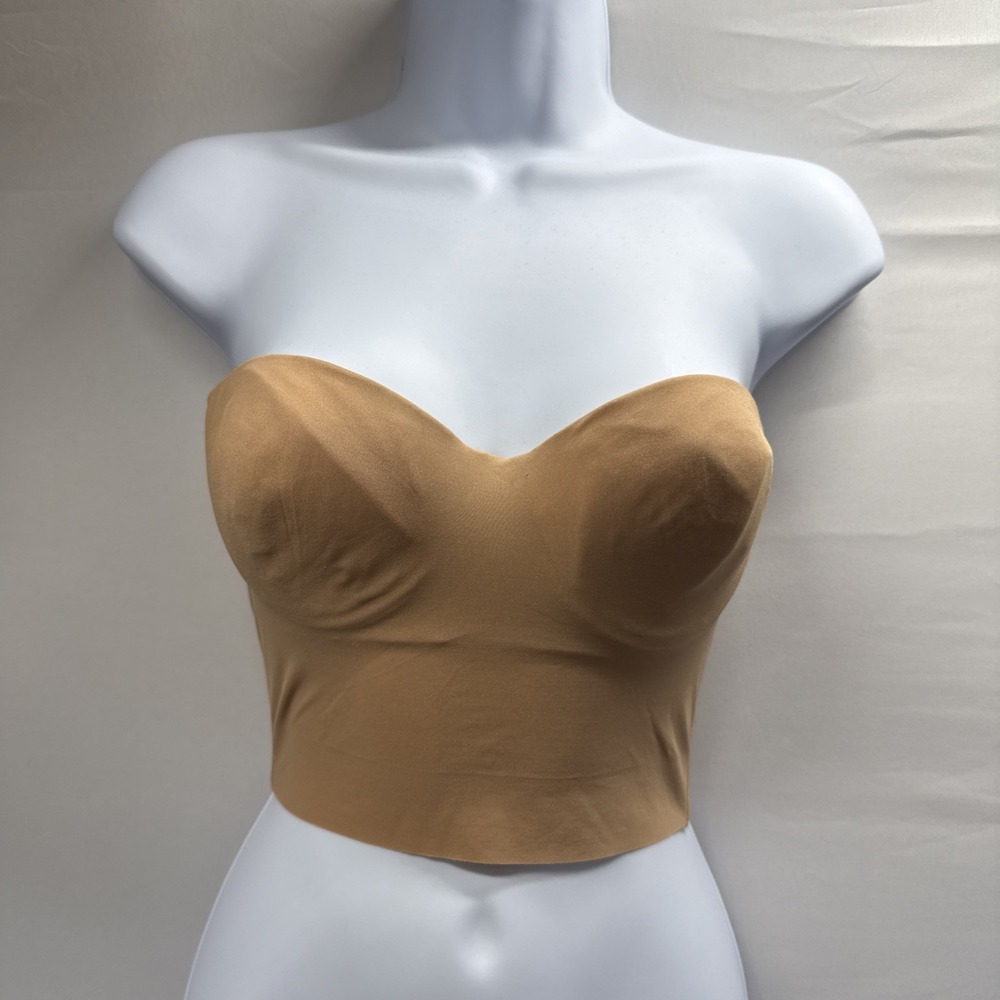 La Perla Beige Nude Longline Underwire Bra 34C Nylon Lycra Corset Adj NWT $135
